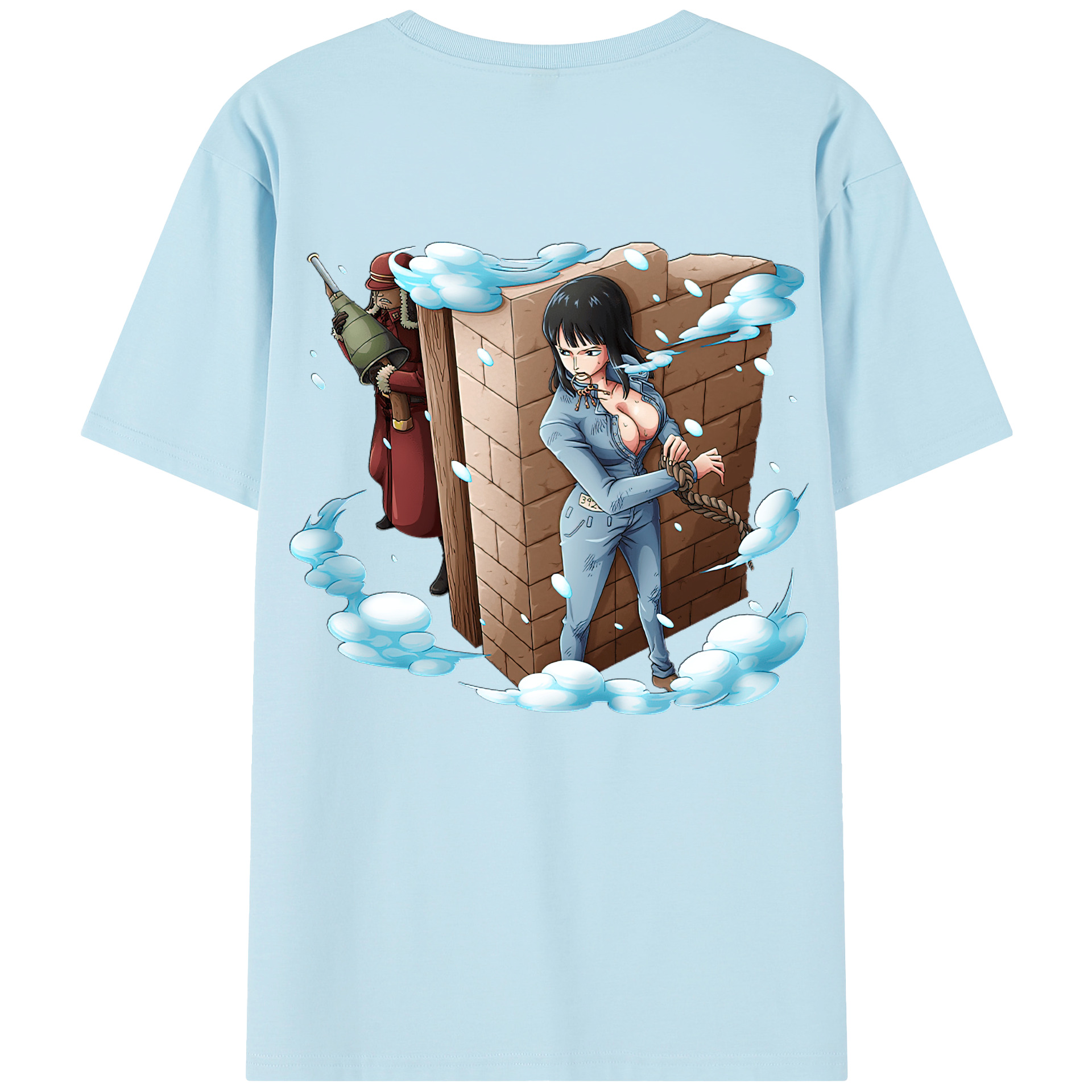 ワンピース ニコ・ロビン ONE PIECE Nico Robin 綿100％半袖Tシャツ（背面プリント）